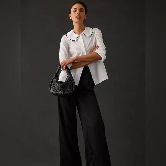 New With Tags* English Factory Collard Blouse by Anthropologie - Picture 2 of 10